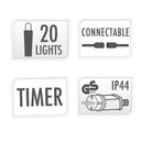 Connectable string of 20 lights
